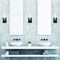 Designers Fountain Braden 4.5in 1-Light Iron Graphite Modern Indoor Wall Sconce with Clear Striated Glass Shade 95001-IG - alternate 2